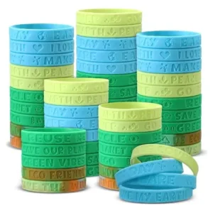 Earth Day Rubber Wristbands