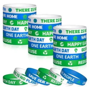 Happy Earth Day Silicone Bracelets