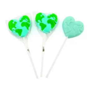 Individually Wrapped Heart Shaped Earth Candy