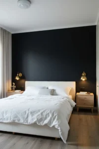 Bold Black Accent Wall for Dramatic Flair