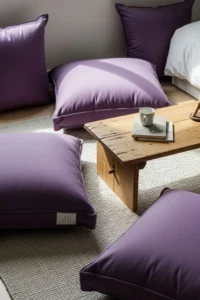 Bold Purple Floor Cushions for Casual Comfort