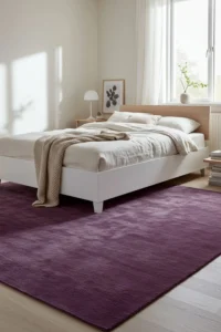 Bold Purple Rugs for Grounding the Space