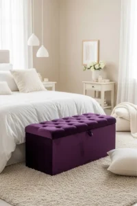 Deep Purple Storage Ottomans for Function and Flair