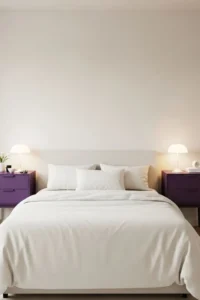 Eggplant Nightstands for Bold Contrast
