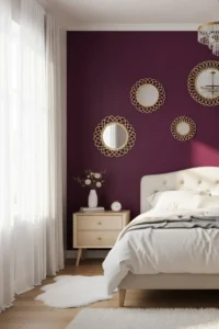 Purple Accent Walls with Metallic Details