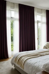 Purple Curtains to Frame the Room