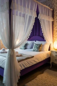 Royal Purple Canopy Beds for Dramatic Elegance
